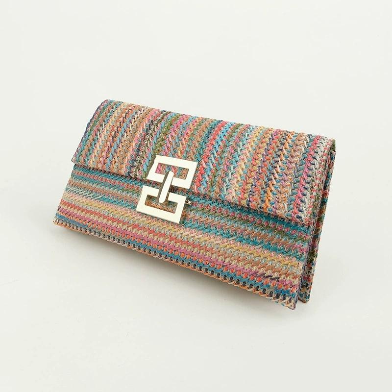 Женская ручная сумка Повседневная плетеная сумка Летняя плетеная женская сумка из травы