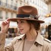 Fedora Hat Feather Fedora Hat Dress Up Jazz Hat Retro Woolen Top Hat  Party Photo Props