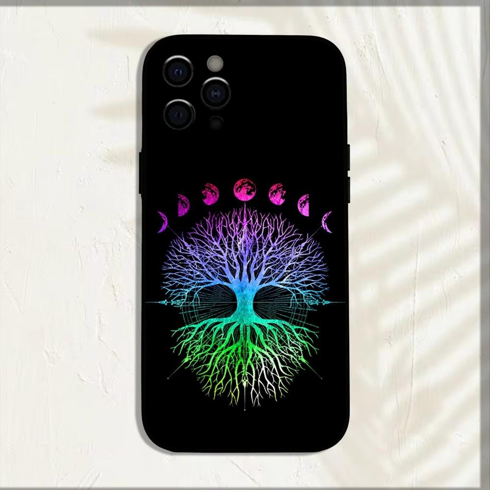 Чехол для телефона "Древо Жизни Космос" для iPhone 16,15,14,13,12,11, Pro, X, XS, Max, XR, Plus, Mini Мягкий Черный Чехол