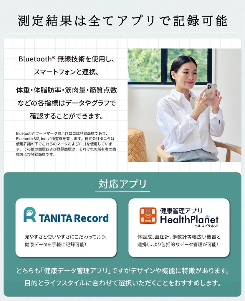 TANITA Анализатор состава тела, чтобы понять ваш Поймите измерение качества мышц с помощью медицинских технологий Узнайте свое тело от