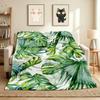 Tropical Leaves Flannel Blanket Throw Blanket Soft Warm Sofa Bed Camping Car home Decor Unique Christmas Gift C9301504