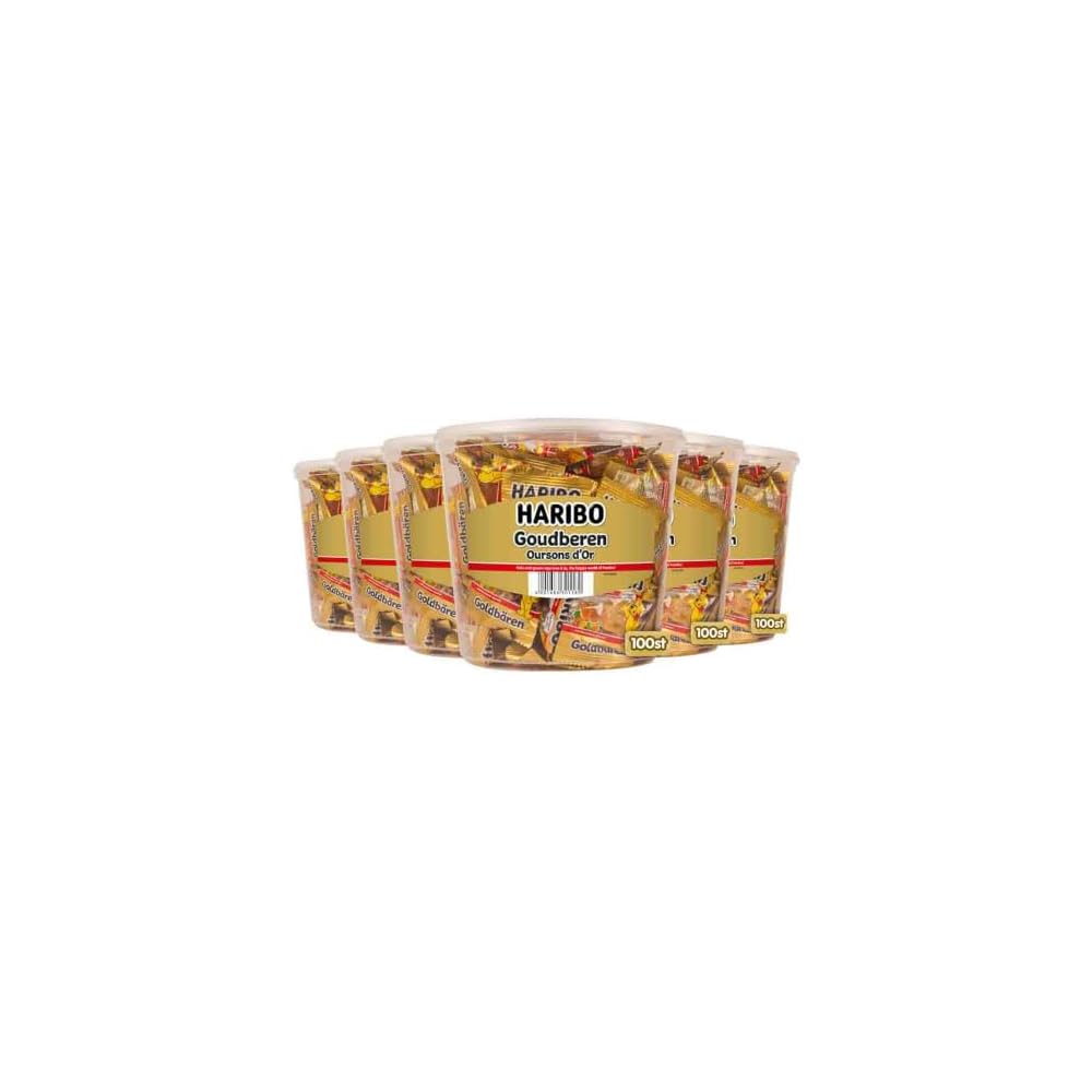 Haribo Mini Gold Bears Bucket 980g (100 Bags) Gummy Candy