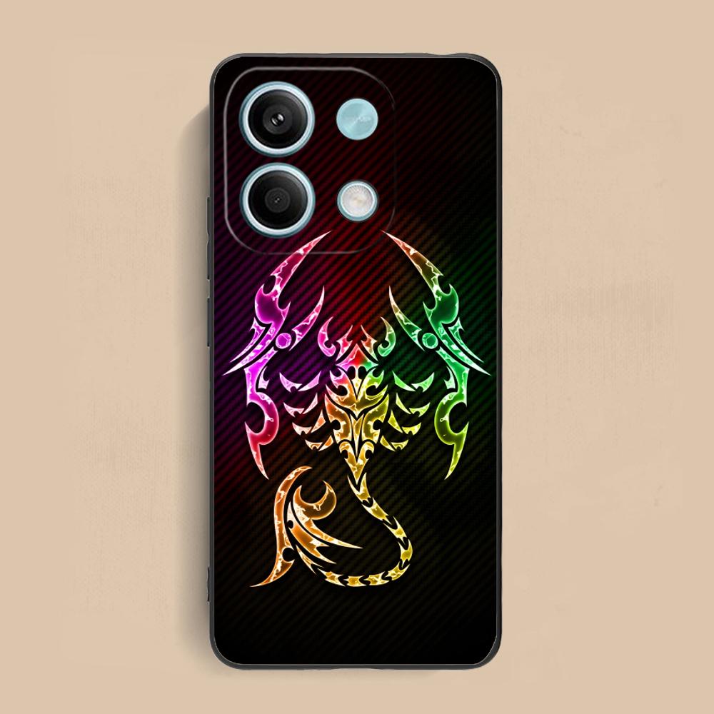 Золотой Скорпион Чехол для Мобильного Телефона для Xiaomi Redmi Note 14 13 12 11 S Pro Plus 4G 5G Цветной Печатный Чехол Чехол Красивый Роскошный