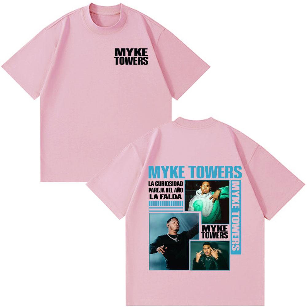 Rapper Myke Towers Print 2026Tshirt Men Women Fashion Hiphop Tshirts Hortsleeved Cotton Casual Loose Oversized Tshirts
