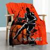 Basketball Player55 Customize Your Name Blanket Cozy Customizable Blanket Soft Warm Cozy for Home Decor Picnics Living Room Bedding