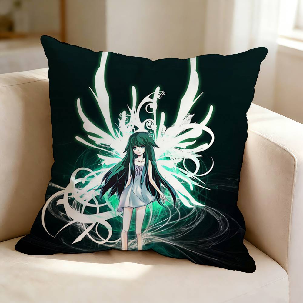 Visual Novel S-Saya no U-Uta Cute S-Saya Pillow Case Square Double-Sided Sofa Cushion Cover Bedroom Bedside Pillow