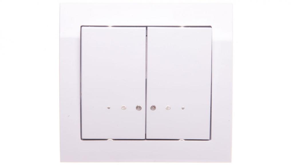 Kier Candlestick Switch With Illuminator White Łp-2Ws/00