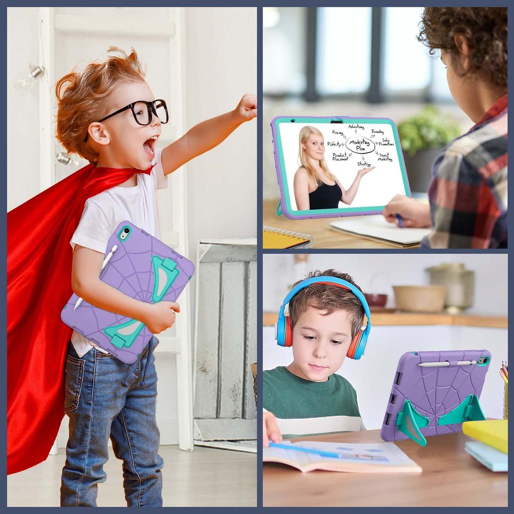 Rugged Stand Case Universal for IPad A16 2025 11th 10.9 2022 10th Gen A3354 A3355 A3356 A2757 A2777 A2696 Kids Fun Hybrid Cover