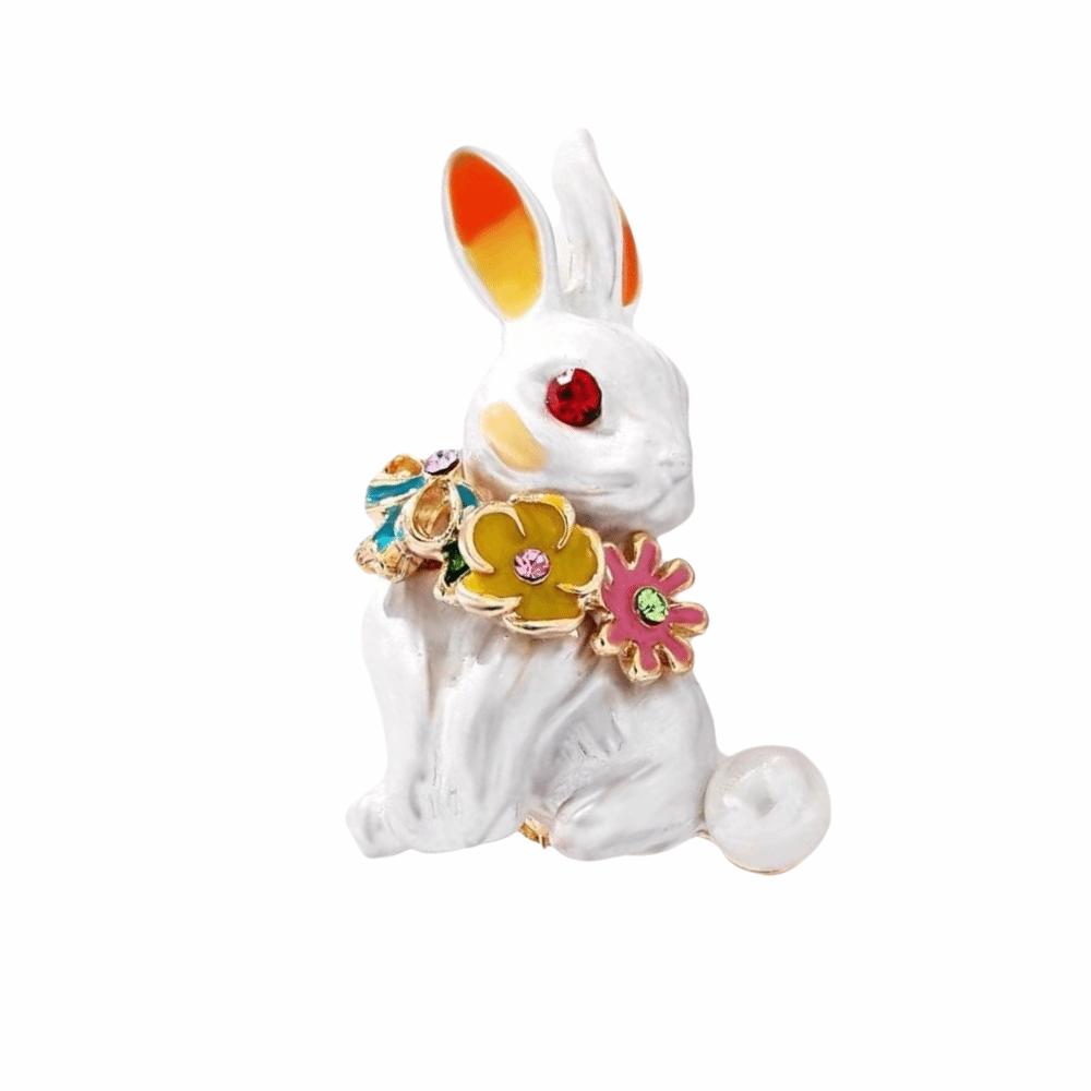 Elegant Rabbit Brooch Zinc Zinc Alloy Easter Enamel Pin New Animal Brooch Wedding