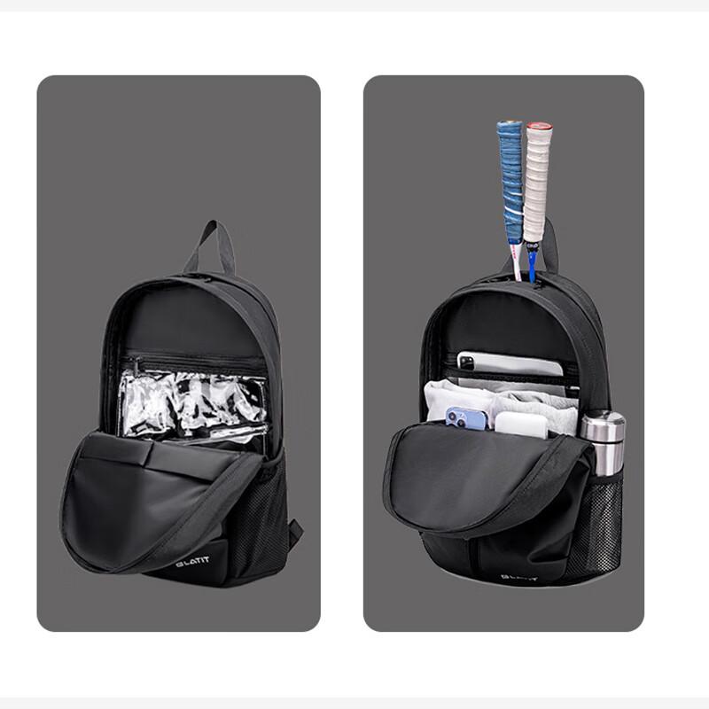 Jingdong Jingzao Travel Bag, Sport Bag, Racket Bag, Large Capacity, Fitness Bag, Black, One Size