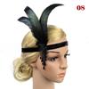 Women Beaded Flapper Hair Accessories Rhinestone Sequin Performance Headwear Elastic Indian Vintage Masquerade Feather Headband