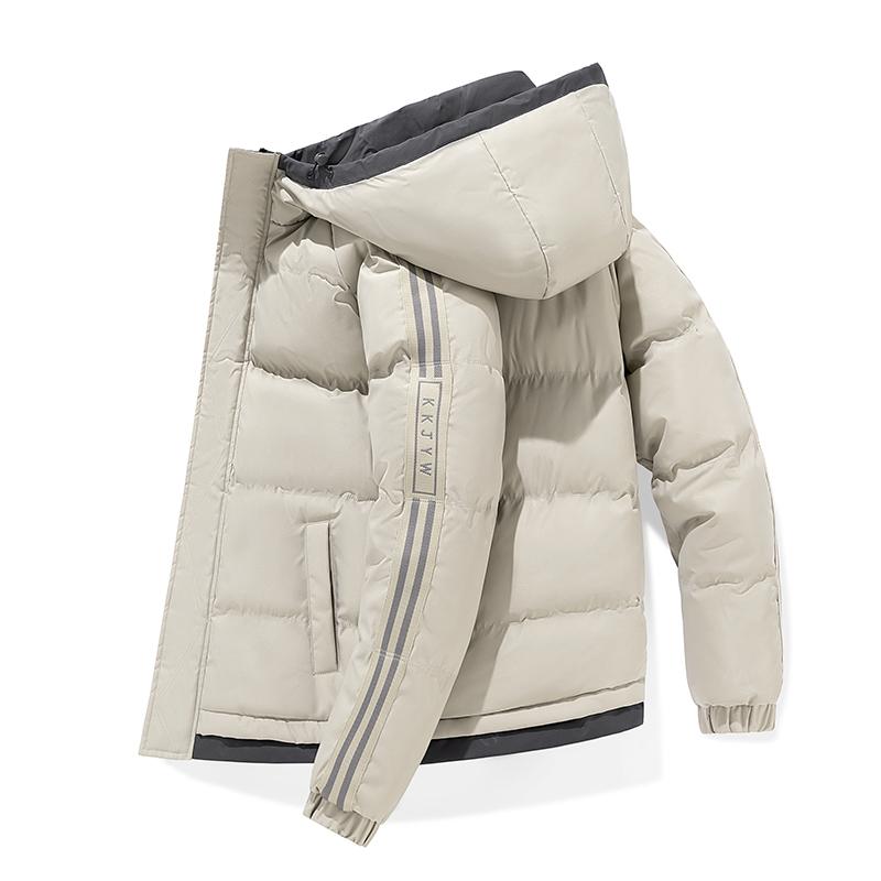 Мужская зимняя свободная удобная теплая куртка с хлопковой подкладкой, новое модное пальто с капюшоном
