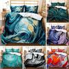 Marble Duvet Cover Set Marble Bedding Set Blue Gold Abstract Texture Kid Bedclothes Double Queen King Size Polyester Quilt Cover