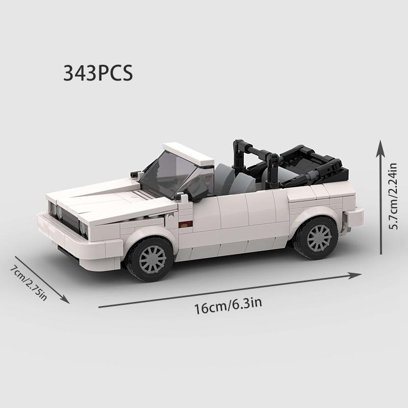 Гонки Открытый Автомобиль Городская Скорость Спорт Строительные Блоки MOC Golf MK1 Cabriolet Автомобиль Кирпичики Детские Игрушки Суперкар Катер