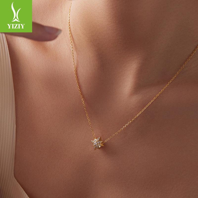 Full Of Zircon S925 Sterling Silver Mango Beads Accessories Classic Fashion Star Diy Beads