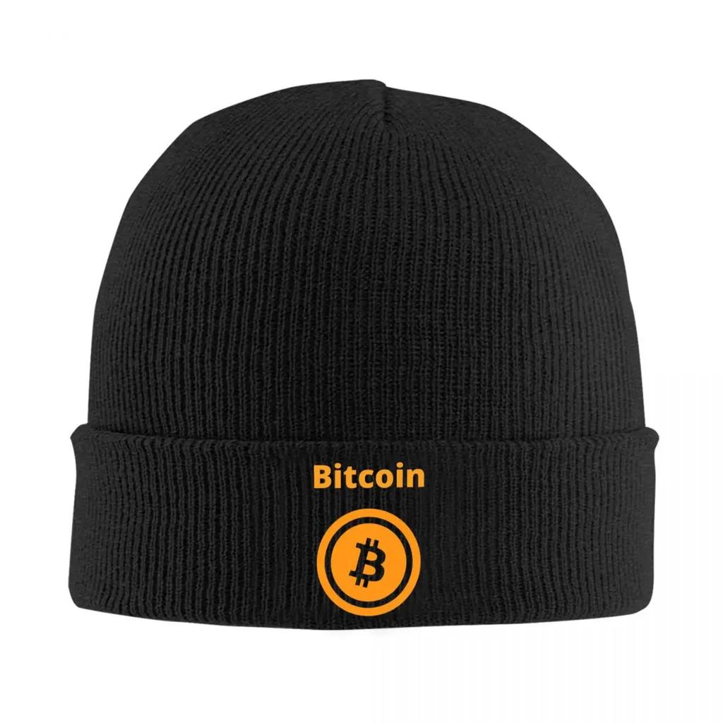 Биткоин BTC Криптовалюта Теплая вязаная шапка Модная шапка-бини Осень Зима Уличные шапки-бини для унисекс взрослых