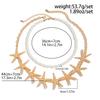 Large Starfish Imitation Pearl Choker Necklace for Women Boho Ocean Series Metal Chain Necklace Summer Beach Party Jewelry Gift