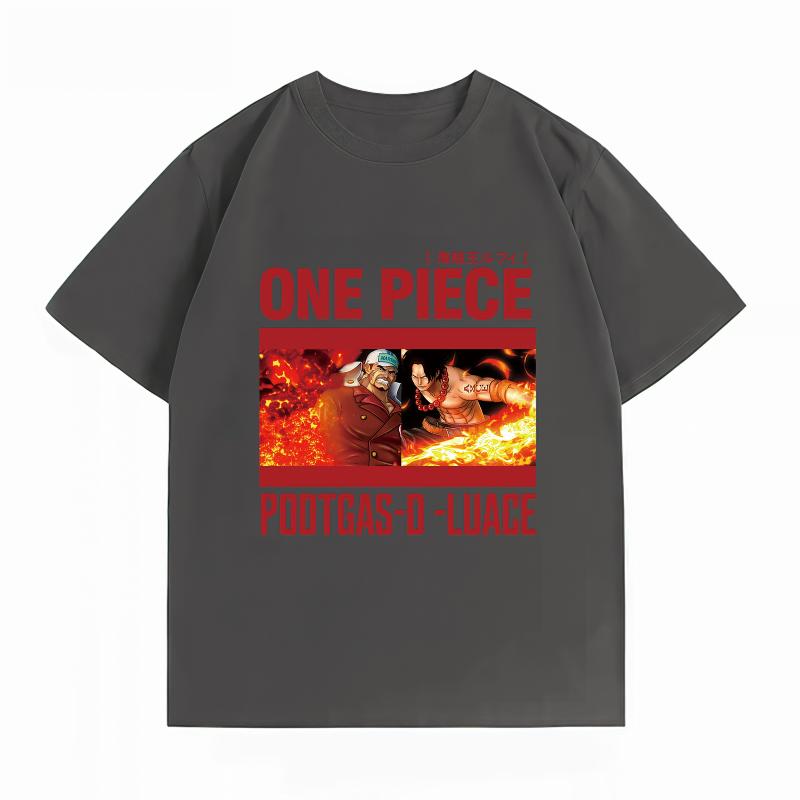 Unisexs Clothing New 100 Cotton Breathable Summer TShirt One Piece Ace Akainu Print Casual Streetwear Unisexs Tops