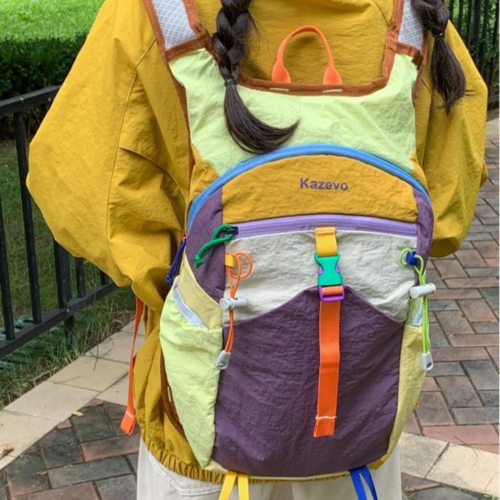 Nylon Outdoor Rucksack Multicolored Travel Daypack Portable Travel Backpack School