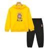 Boys Girls Hooded Sets Kawaii Labubu Anime Hoodie Fleece Sweatshirt Cartoon Jacket 2pcs Pullover+pants Kids Boutique Clothes