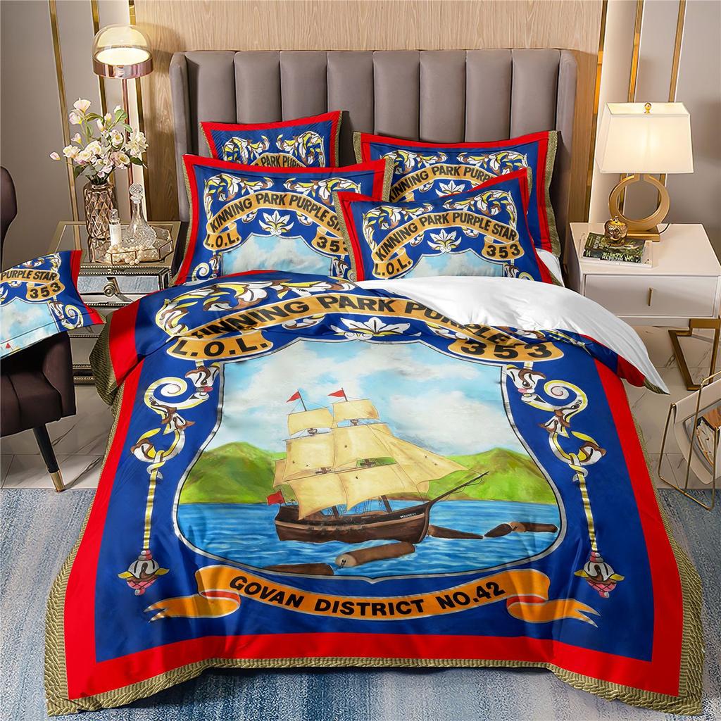 Duvet Cover Set 3D Luxury Style Printed Bedding Quilt Cover Set 3 Pieces Soft Microfiber Bedding Quilt Cover with Zipper