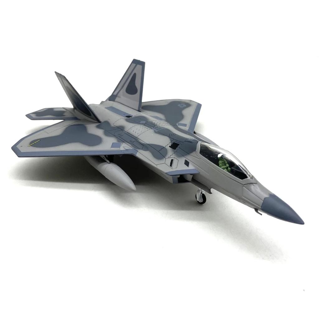 Масштаб 1/100 Истребитель F-22 Raptor Сплав Самолет Металлический Истребитель Модель Литой Военный Самолет Модель Самолета Декор Коллекция