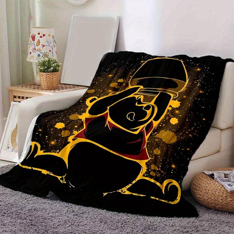 1pc, Golden Monkey Luxury Throw Blanket Perfect for Home Decor, Couch Cover, Outdoor Use, Travel, Camping, Car, Beach, Office Nap Soft