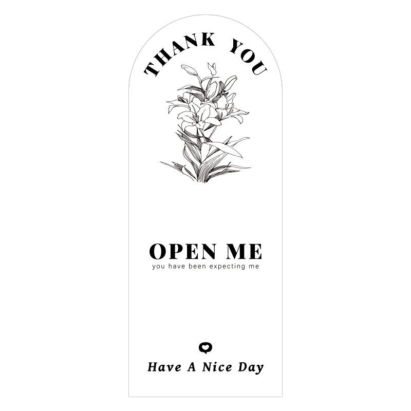 50 листов/упаковка, цветочные наклейки, минималистичные, печатные украшения, прямоугольные, наклейки для запечатывания, наклейки для запечатывания подарочных коробок, самоклеящиеся этикетки