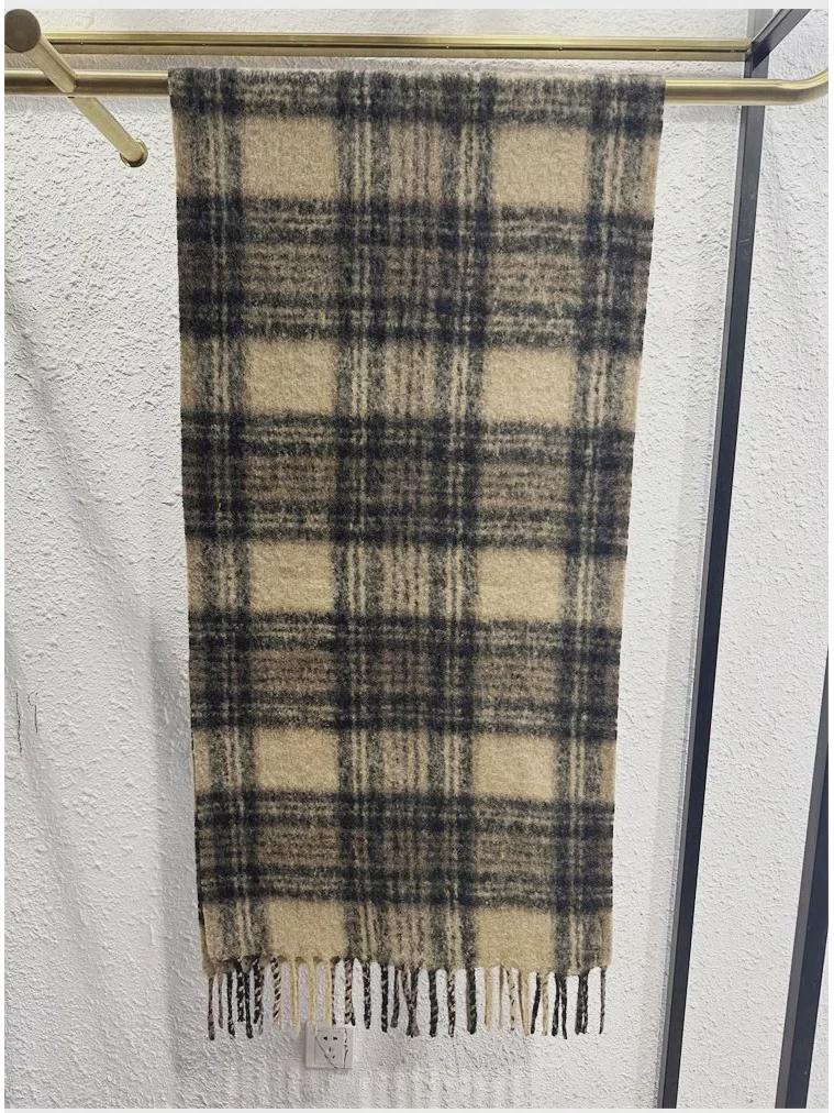 Женский зимний клетчатый шарф в корейском стиле - элегантная шаль с кисточками, толстая и теплая для студентов