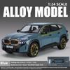 1/24 BMW THE XM Alloy Car Model Toy Metal Die Cast Off-Road Vehicle Sound Light Pullback Function SUV Car Boy Gift
