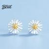 Plated Earrings 1 Pair Stud Mini Chrysanthemum Design Ear