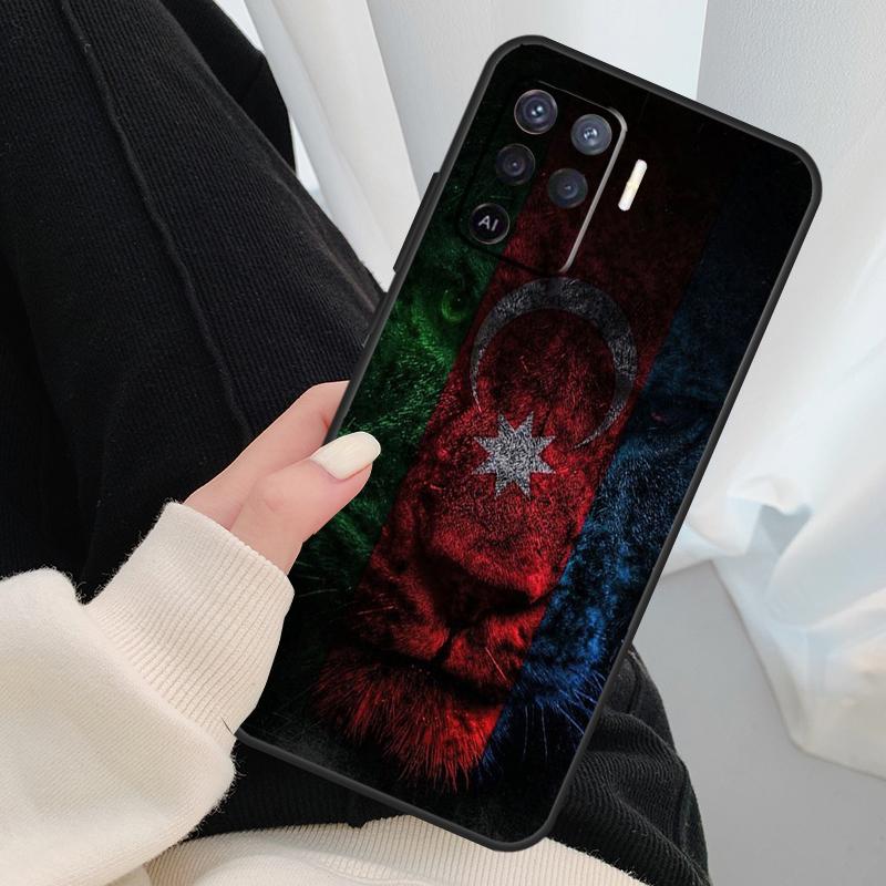 Чехол с флагом Бута Азербайджана для Oppo A40 A60 A80 A5 Pro A15 A16 A17 A57 A77 A94 A74 A54 A76 A96 A18 A38 A58 A78 A98