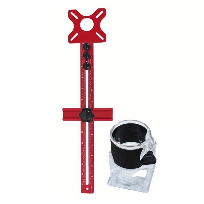 Easy Installation Woodworking Enthusiasts Adjustable Aluminum Router Trimmer Machine Support Bracket Base Trimming Tasks