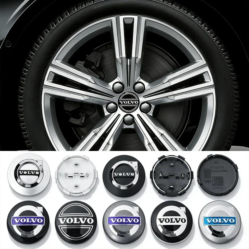 4PCS 64mm ABS Car Wheel Hub Center Cap Logo Emblem Dustproof Cover for Volvo RDESIGN XC60 XC90 V60 V40 XC40 V50 S60 V70 C70 AWD