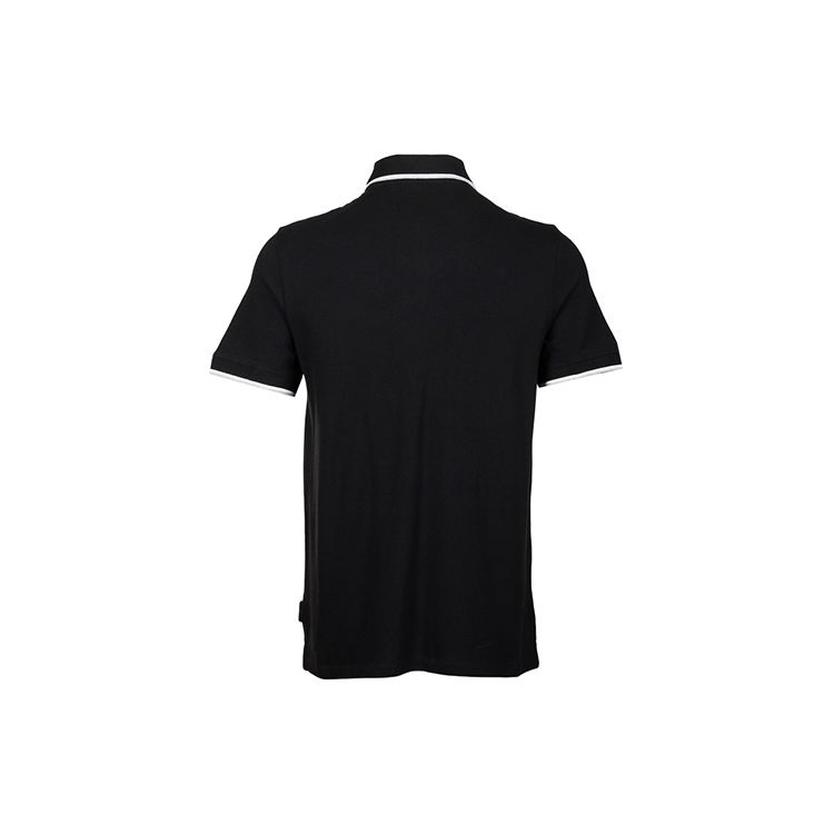 Armani Exchange Однотонная Поло-рубашка с Логотипом Повседневная Свободного Кроя С коротким Рукавом Мужские Топы Черный 8NZF75-Z8M5Z-1200