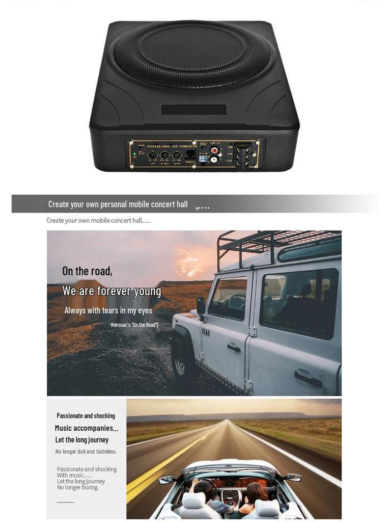 10-дюймовый ультратонкий активный сабвуфер для автомобилей SEAT