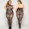 Sexy Lingerie Women Body Underwear Plus Size Halter Bodysuit Open Crotch Bodystocking Nightwear Erotic Lingerie Porno Costumes