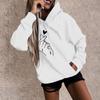Women's Fashion Casual Fun Print Hooded Sweatshirt Loose Sports Tops Pullover