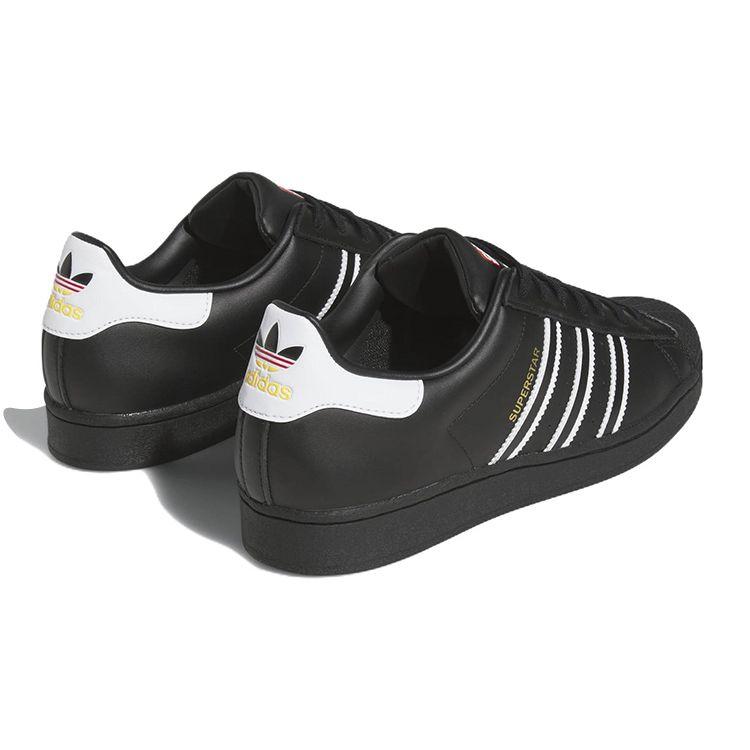 adidas Superstar Black White Мужские кроссовки Core-Black Cloud-White Team-Power-Red GX9877
