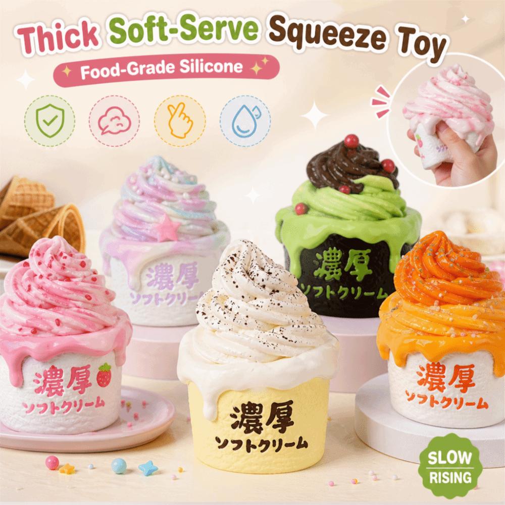Simulation Ice Cream Squeeze Toy Food-Grade Silicone Slow Rebound Toy Soft Fingertip Toy Christmas