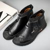 2021 осень и зима новые полусапожки модные носки с широким голенищем чехол для стопы ботинки мартин внешнеторговые большого размера ботинки из кожи с круглым носком мужские