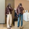 Puff down jacket women's winter new short super good-looking small white thickened bread jacket