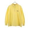 Long Sleeve Polo Shirt L Yellow Kanoko Fabric Men's Used
