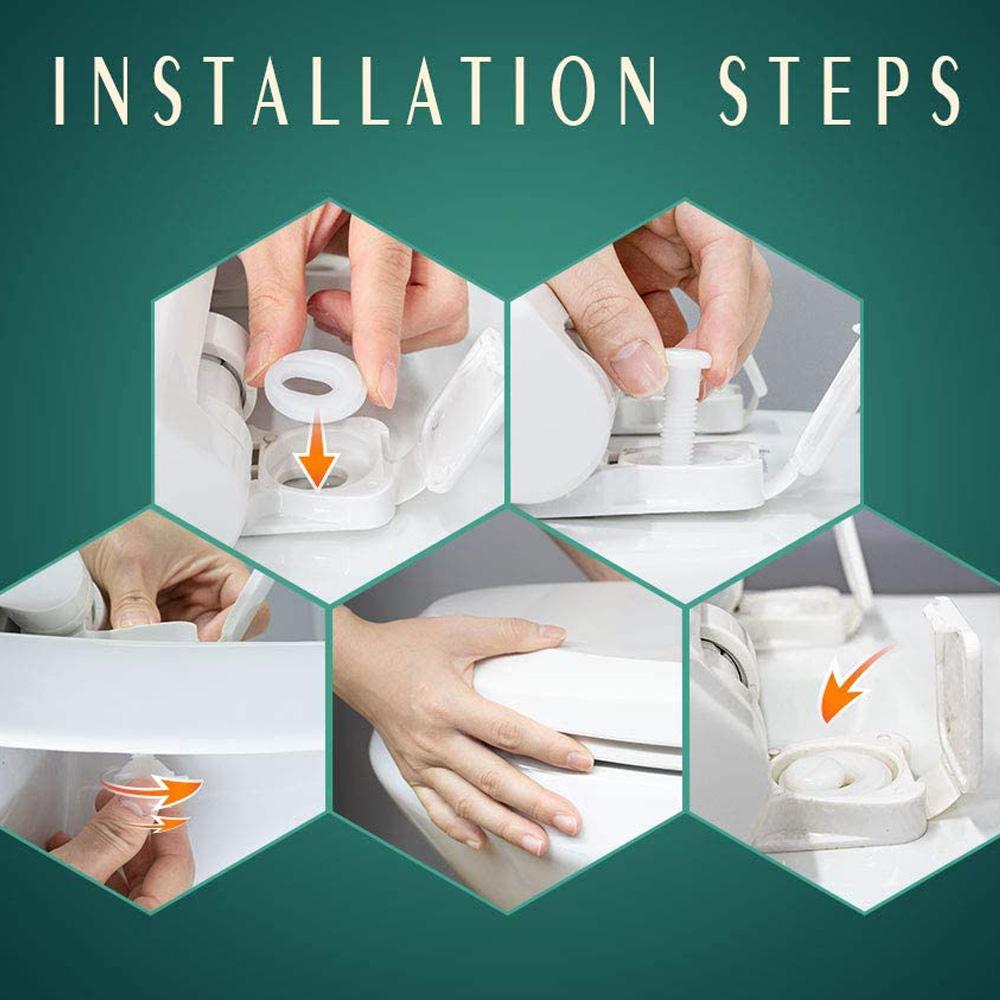 1Pair Replacement Repair Tools Easy Installation Bolts Bathroom Nut Fixing Screws Toilet Seat Hinges