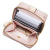 [VOICE] Align align Italy Made by Atema cowhide Anaconda Diamantina ladies bi-fold wallet ``The appearance is mini Storage capacity teeth Long wallet