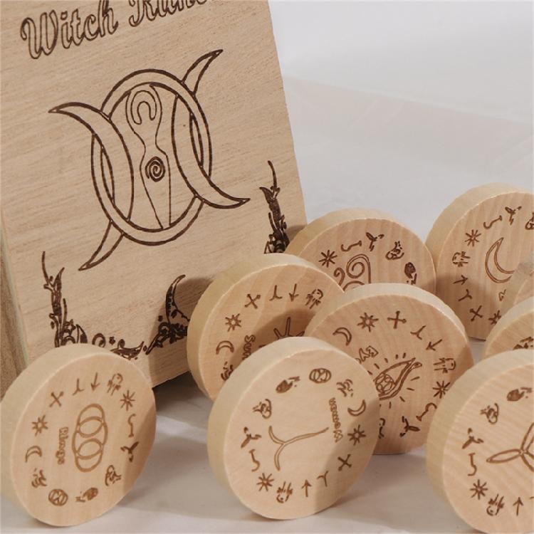 Набор деревянных рун Северный Рунический набор Рунические камни Рунические карты Таро Набор рунических камней