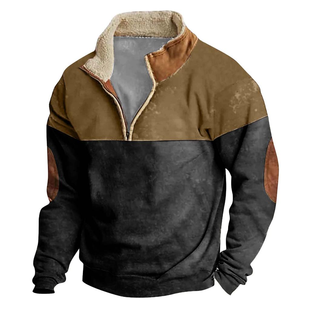 Spring And Men's Standing Collar Sweatshirt Is Outdoor Casual Sweaters Tops
