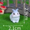 1PC Mini Simulation Rabbit Figurine Bunny Car Desktop Ornament Micro Landscape Decoration Dollhouse Miniature Toy