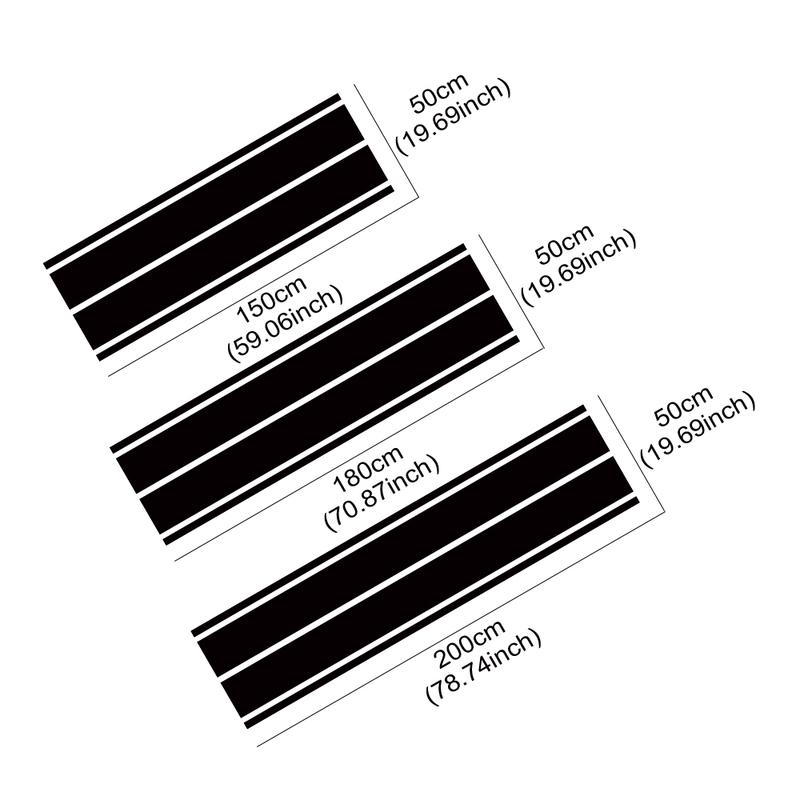 Комплект наклеек-полос для капота, крыши и задней части багажника автомобиля для Dodge Challenger SXT RT в раллийном стиле, виниловые наклейки, аксессуары для автотюнинга