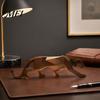 Скульптура гепарда в стиле легкой роскоши, 3D-печатная фигурка, компактная геометрическая граненная скульптура, современный минималистичный декор животного, статуэтка леопарда для дома и офиса